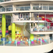 Das Ultimate Family Town Houseauf der Icon of the Seas bietet mit 164 m2 gigantischen Familienspass (Rendering Royal Caribbean)