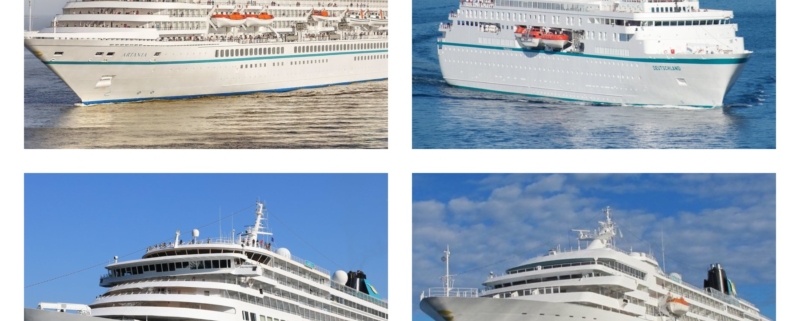 Die vier Phoenix Kreuzfahrtschiffe Artania, Deutschland, Amera und Amadea (alle Fotos Phoenix Reisen)