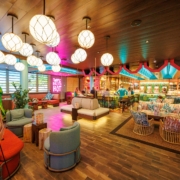 Das "Pesky Parrot", eine Tiki-Bar, die mit karibischem Flair und exotischen Cocktails zum Entspannen einlädt (Foto Royal Caribbean)