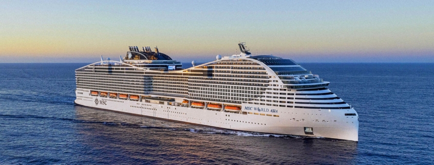 Die MSC World Asia startet ab Winter 2026 mit Kreuzfahrten im westlichen Mittelmeer (Rendering MSC Cruises)