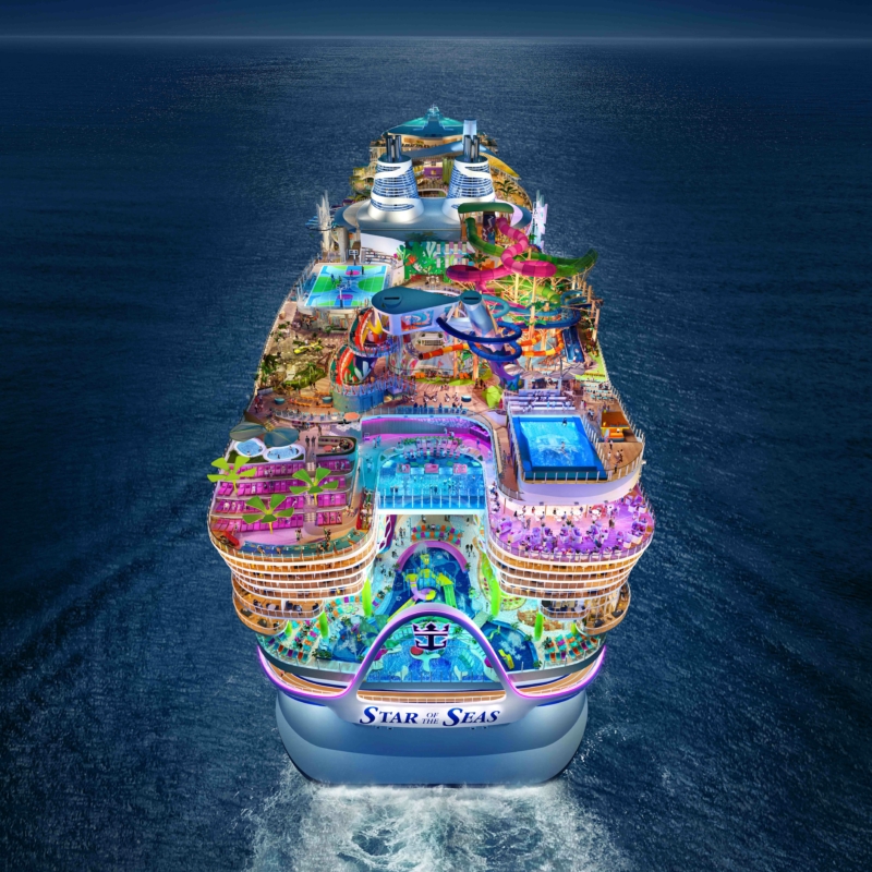 Ab August 2025 sticht die Star of the Seas erstmals in See (Rendering Royal Caribbean)