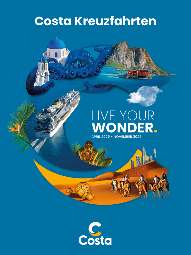 Live Your Wonder Entdecke die neuen Routen im Costa Katalog 2025/26
