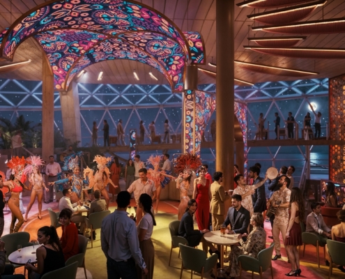 Celebrity Xcel, die im November auf Jungfernfahrt gehen wird, bietet ein neuartiges Konzept mit besonderen Restaurants, einer Kochschule sowie landestypischen Festivals und Erlebnissen (Foto Celebrity Cruises)