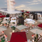 Das neu gestaltete Sonnendeck auf den Solstice Kreuzfahrtschiffen (Rendering Celebrity Cruises)