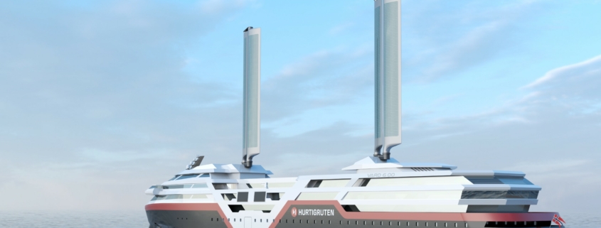 Hurtigruten will das erste emissionsfreie Postschiff Norwegens auf den Weg bringen (Rendering Vard Design)