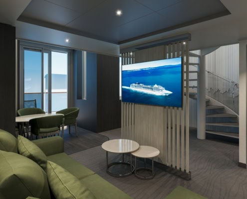 MSC World Asia, MSC Yacht Club Royal Duplex Suite (Rendering MSC Cruises)