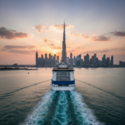 Der Burj Khalifa, höchstes Gebäude der Welt, wird im kommenden Winter wohl nur von wenigen Kreuzfahrern besucht (Foto KI)