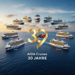 AIDA Cruises feiert 30 Jahre auf den Weltmeeren (Foto mit KI erstellt)