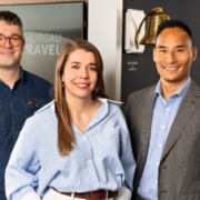 Die Führungs Crew von Thurgau Travel (v.l.n.r.) Peter Kaufmann, Pia Pauli Kaufmann und Daniel Pauli Kaufmann (Foto Thurgau Travel)